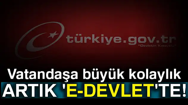 E-Devlet'e yeni hizmetler eklendi!