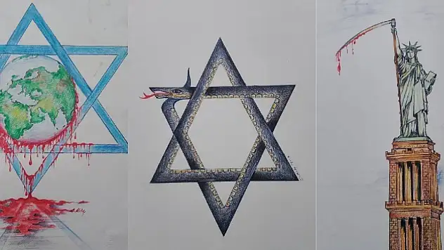 Emekli resim öğretmeni Osman Kılıç'tan Filistin'e destek eserleri