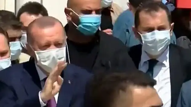 ERDOĞAN, MÜJDEYİ AÇIKLAYACAĞI YERE TEKBİRLERLE UĞURLANDI