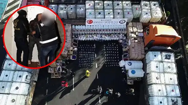 EŞ ZAMANLI OPERASYONLARDA 250 TON SAHTE İÇKİ ELE GEÇİRİLDİ