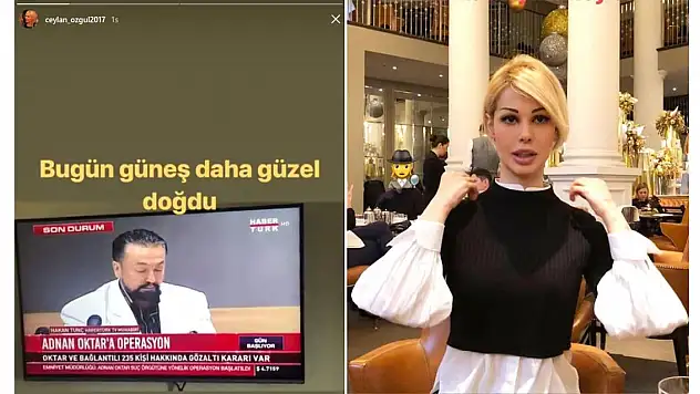 Eski Kedicik Ceylan Özgül, Adnan Oktar'ın Gözaltına Alınmasını Böyle Kutladı
