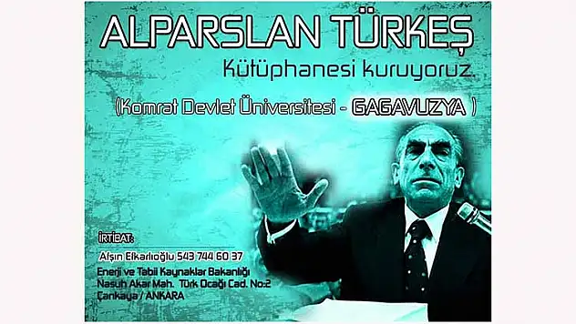 GAGAVUZYA'YA ALPARSLAN TÜRKEŞ KÜTÜPHANESİ KURULUYOR