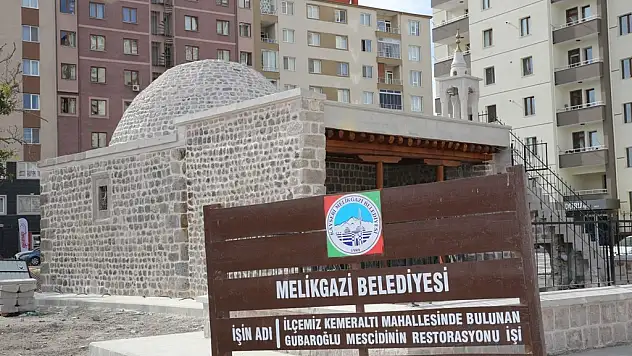 Gubaroğlu Mescidi'nin onarımı Melikgazi Belediyesince yapıldı