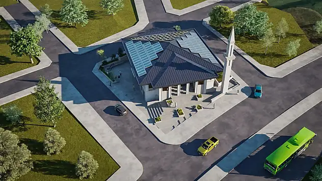 Hacılar'da cami ve gençlik merkezi inşaatı sürüyor