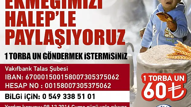 Halep'e yardım kampanyası