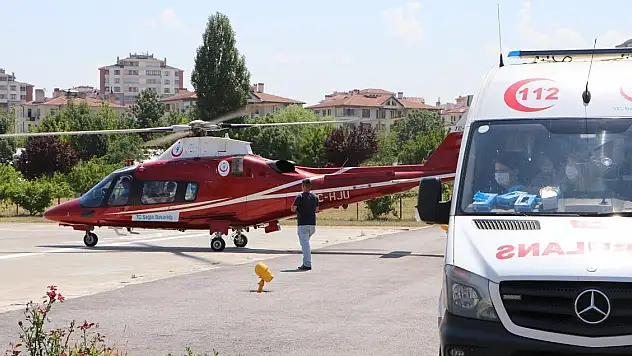 HAVA AMBULANSI İLE MÜDAHALE EDİLDİ