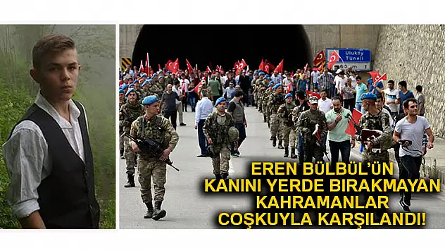 Kahramanlar Kürtün'de güllerle, dualarla karşılandı