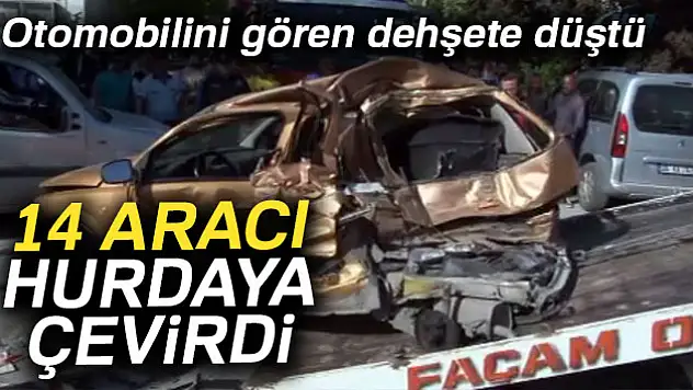 Kamyon 14 aracı ezdi