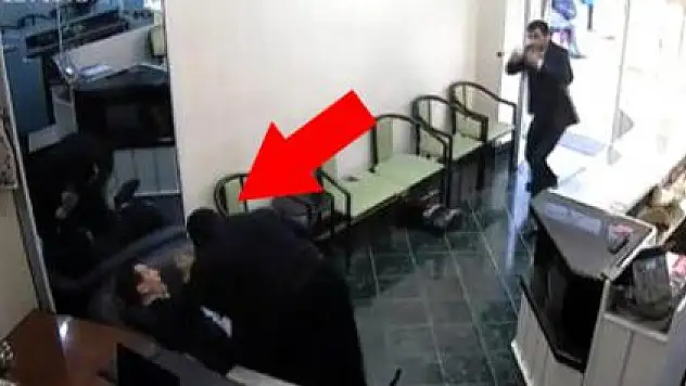 KARA ÇARŞAFLI SOYGUNCU, DÜKKAN ÇALIŞANININ ÜZERİNE ATLADI