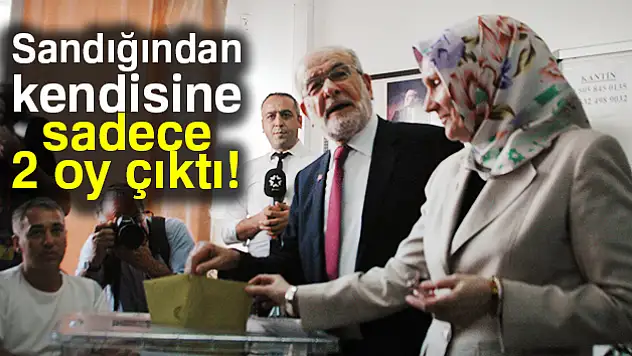 Karamollaoğlu ve eşinin oy kullandığı sandıktan kendisine 2 oy çıktı