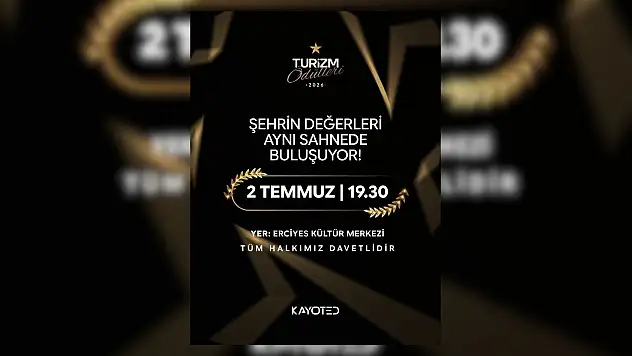 KAYOTED 2. Kayseri Turizm Ödülleri bu akşam sahiplerini buluyor