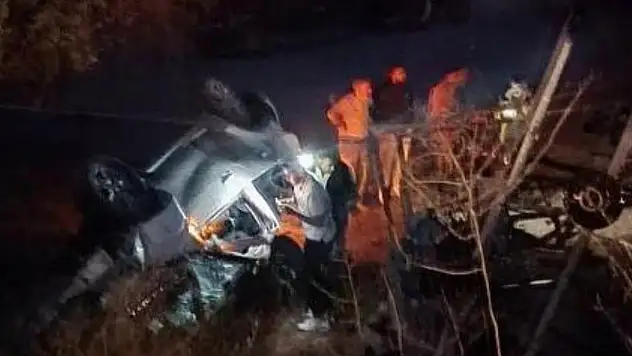 Kayseri'de araç şarampole yuvarlandı: 1 ölü 2 yaralı