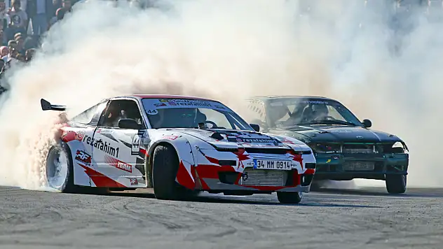 Kayseri'de bayram sonrası Drift heyecanı