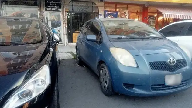 Kayseri'de engelli rampasına park tepkisi