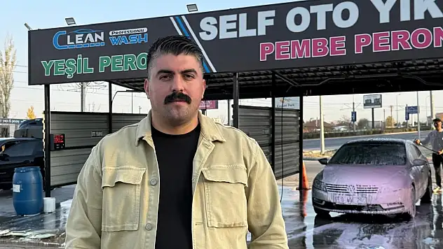 Kayseri'de ilk self servis oto yıkama: Clean-Wash'ta hizmete girdi