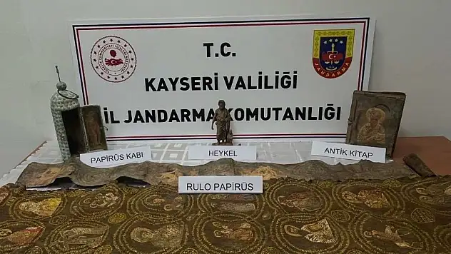 Kayseri'de tarihi eser kaçakçılığı operasyonu: 1 şüpheli yakalandı
