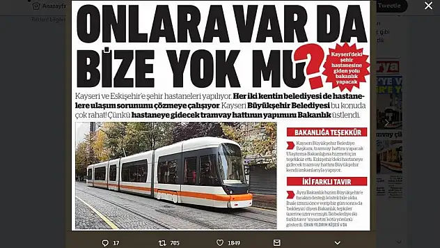 Kayseri ile Eskişehir arasında twitter atışması