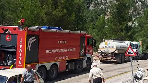 KAYSERİ OSB'NİN KOCA YUSUF'U YANGINLA MÜCADELE EDİYOR