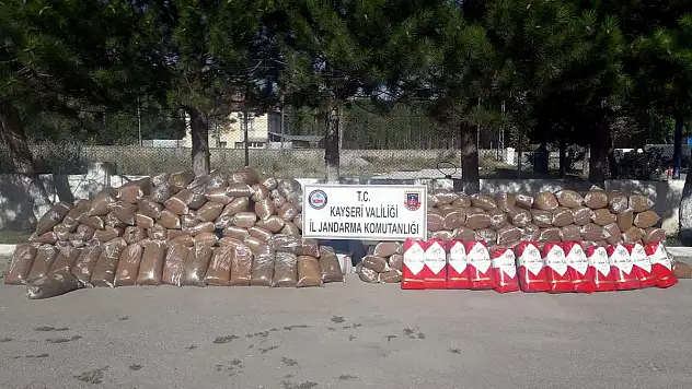 Kayseri'de 3 ton kaçak tütün ele geçirildi