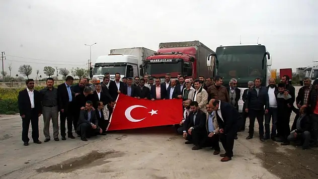 Kayseri'nin 349'uncu yardım tırı Kilis'e ulaştı