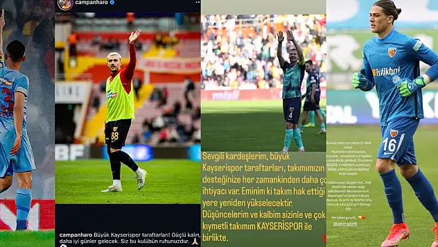 Kayserisporlu eski futbolculardan destek mesajı
