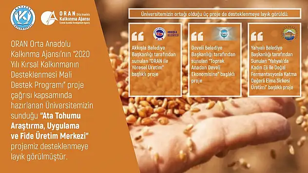 KAYÜ KIRSAL KALKINMA KAPSAMINDA 'ATA TOHUMLARINI' ARAŞTIRACAK