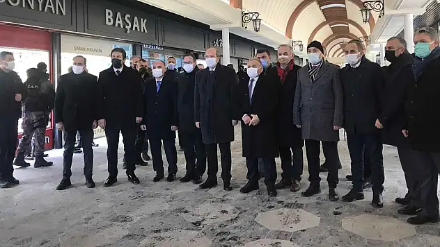 KKTC CUMHURBAŞKANI TATAR, KAYSERİ'DE ESNAF ZİYARETİNDE BULUNDU