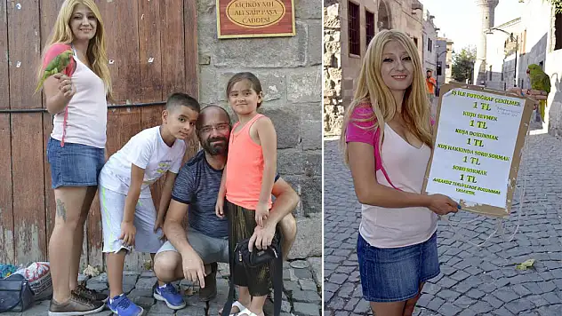 Kuşlarını gezdirerek, para kazanan Züleyha'ya zabıta engeli