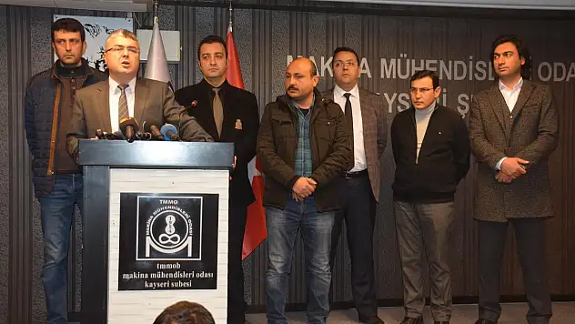 Makine Mühendisleri Odası Kayseri Şubesi'nden TBB ve TMMOB'ye Afrin tepkisi