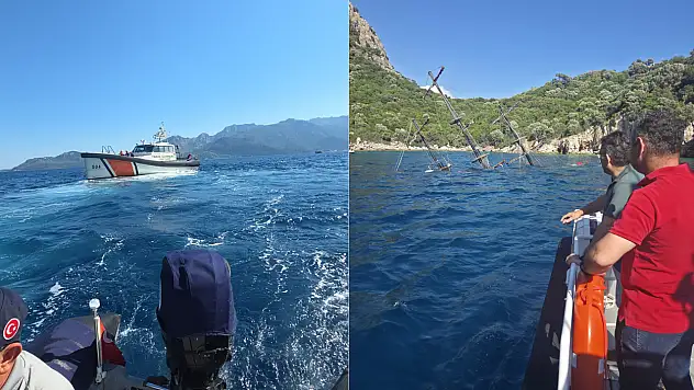 Marmaris'te gezi teknesi battı, yolcular tahliye edildi