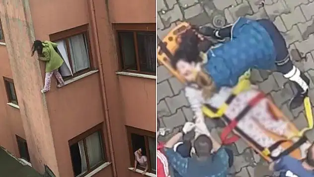 MECİDİYEKÖY'DE GENÇ KIZ, KENDİNİ 4. KATTAN AŞAĞIYA ATTI