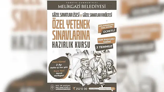 Melikgazi Belediyesi'nden geleceğin sanatçılarına özel kurs