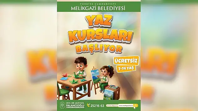 Melikgazi'nin Yaz Kurslarında geri sayım başladı