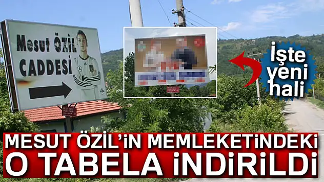 Mesut Özil'in memleketinde o tabela indirildi