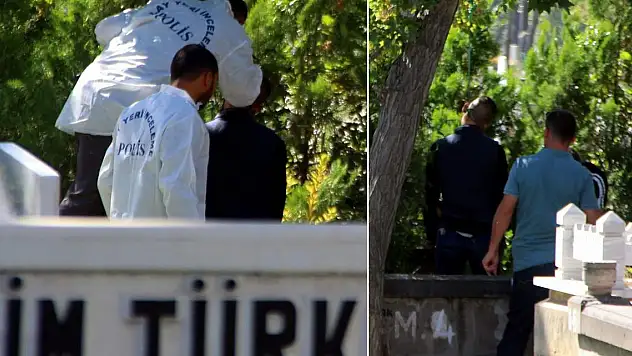Mezarlıkta kendini astı