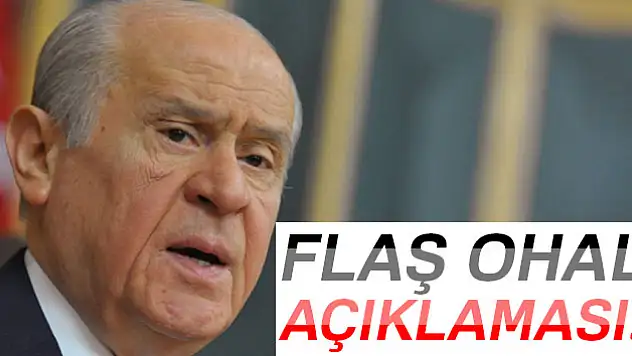 MHP Genel Başkanı Devlet Bahçeli'den flaş açıklamalar