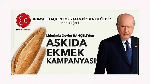 MHP LİDERİ'NİN 'ASKIDA EKMEK' KAMPANYASINA DİYARBAKIR'DAN DESTEK