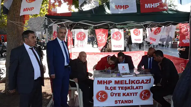 MHP MELİKGAZİ TEŞKİLATINDA ÜYE KAYDINA YOĞUN İLGİ