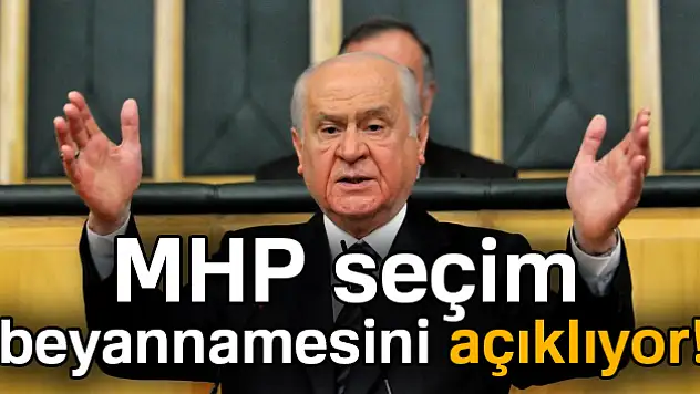 MHP seçim beyannamesini açıklıyor