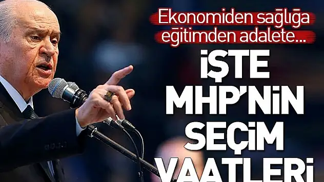 MHP Seçim Beyannamesini Genel Başkan Devlet Bahçeli Açıkladı