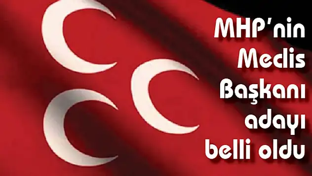 MHP'nin Meclis Başkanı adayı belli oldu!