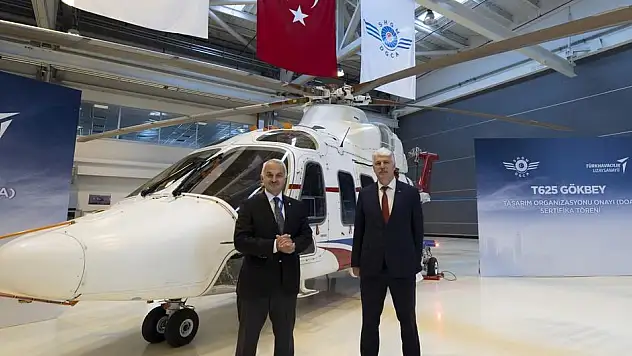 MİLLİ HELİKOPTER GÖKBEY'E 'TASARIM ORGANİZASYONU ONAYI' SERTİFİKASI