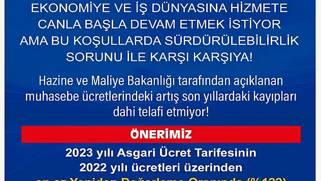 MUHASEBE VE MÜŞAVİRLİK ÜCRETLERİ ERİDİ