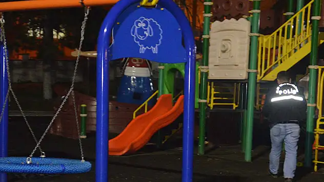 Muhtar çocuk parkında dehşet saçtı!