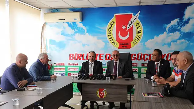 MUSTAFA YALÇIN KAYSERİ GAZETECİLER CEMİYETİ'Nİ ZİYARET ETTİ