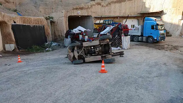 Nevşehir'de devrilen forkliftin altında kalan genç hayatını kaybetti