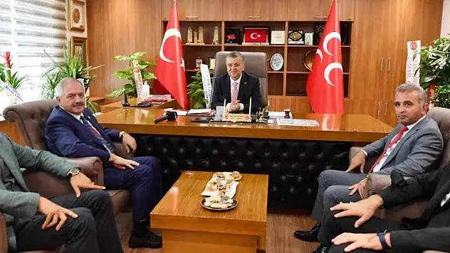 NURSAÇAN VE YÖNETİMİNDEN MHP İL BAŞKANI İNCETOPRAK'A ZİYARET