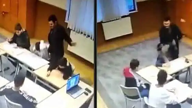 ÖĞRENCİLERİ SIRA DAYAĞINA ÇEKEN GÖREVLİ GÖZALTINA ALINDI
