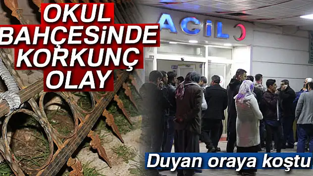 Okulun demir korkulukları kafasına saplandı