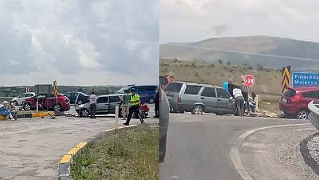 KAYSERİ MALATYA YOLUNDA İKİ ARAÇ ÇARPIŞTI: 4 YARALI